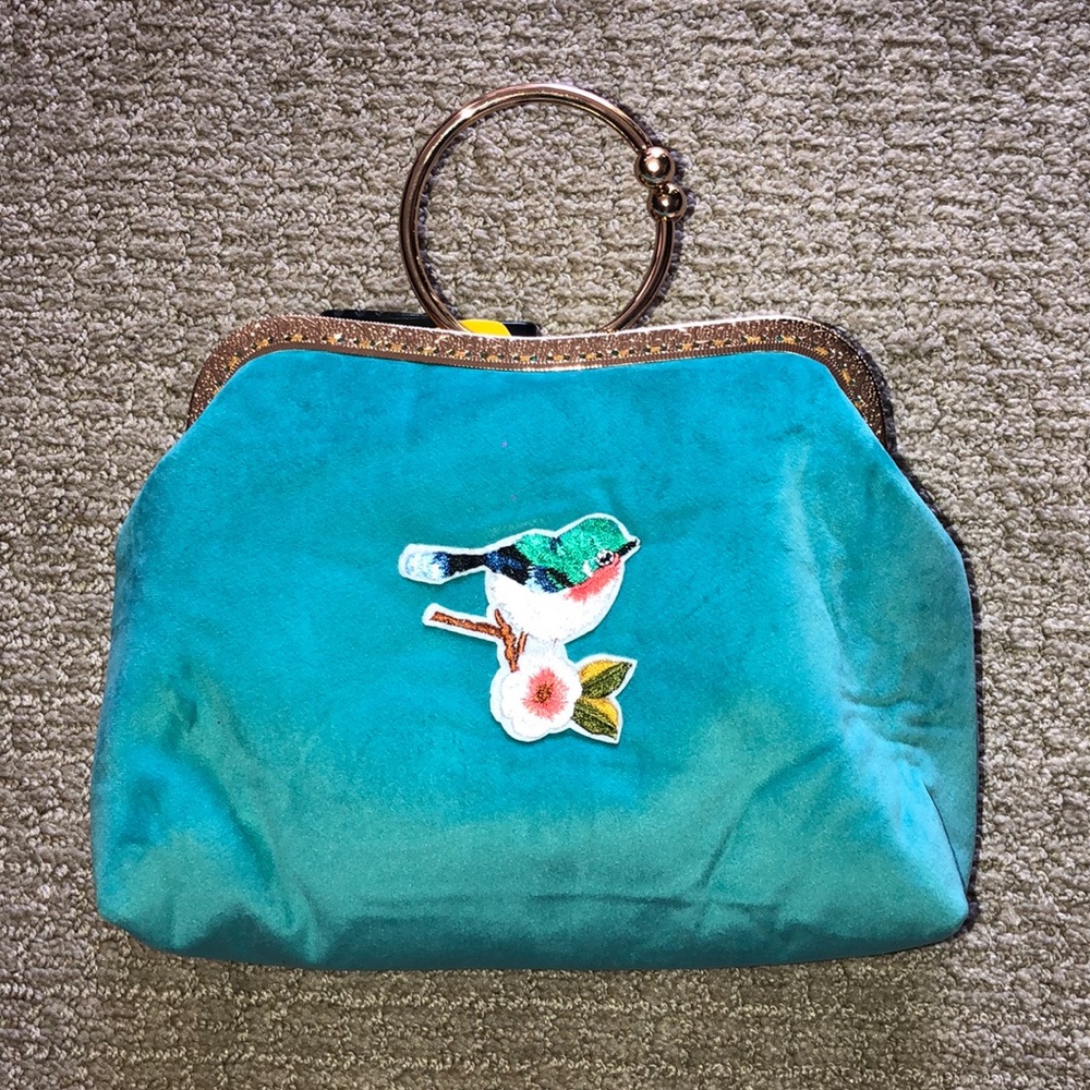 Gorgeous evening bag turquoise vintage